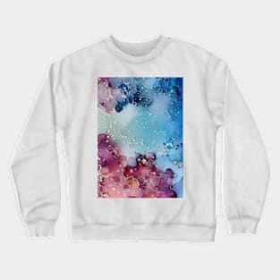 Pink and blue abstract art Crewneck Sweatshirt